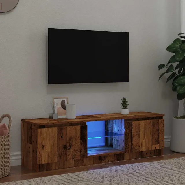 vidaXL Tv-meubel met LED 120x30x36 cm bewerkt hout oud hout bruin, foto 2