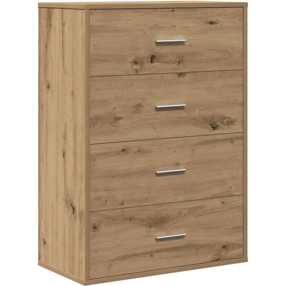 vidaXL Dressoir Artisan Eiken 60 x 31 x 84 cm Bewerkt hout, foto 3