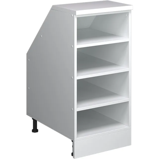 Vicco R-Line Keukenkast voor schuine wand – 40 cm met 4 compartimenten, kastromp 60 cm diepte Wit Wit/Wit