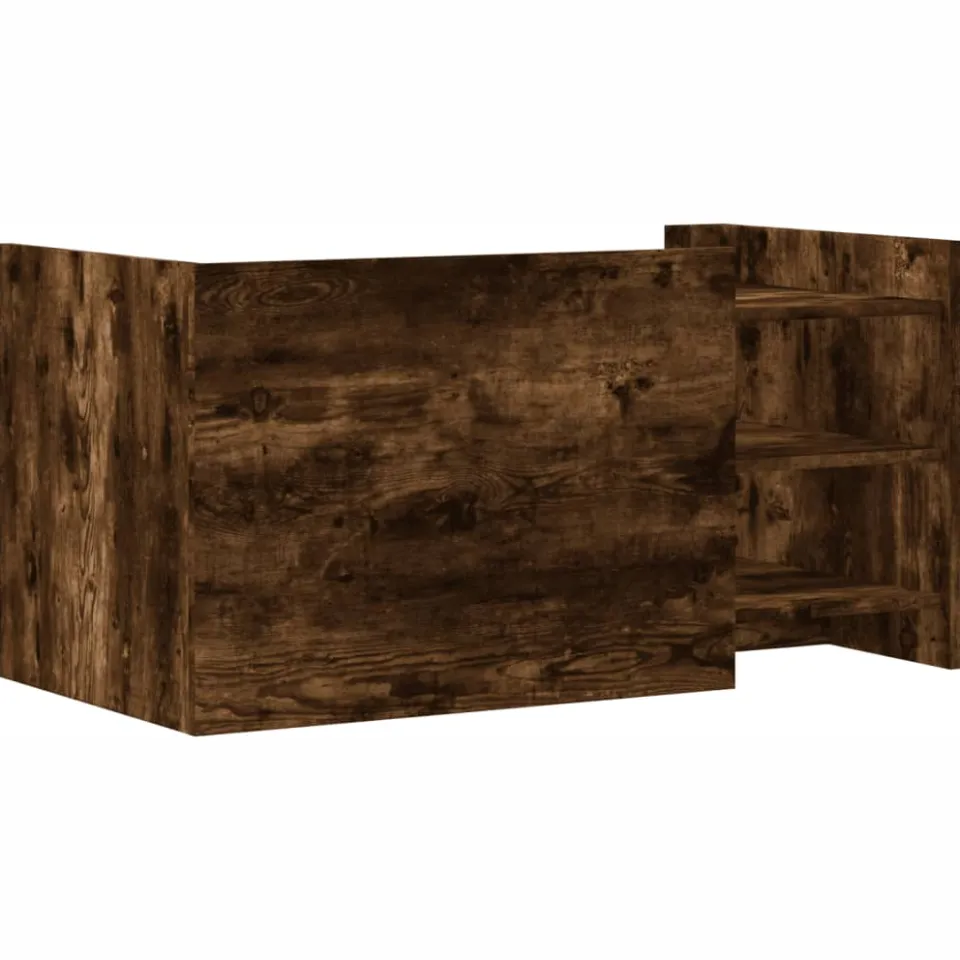 vidaXL Salontafel 100x50x50 cm bewerkt hout gerookt eikenkleurig, foto 4