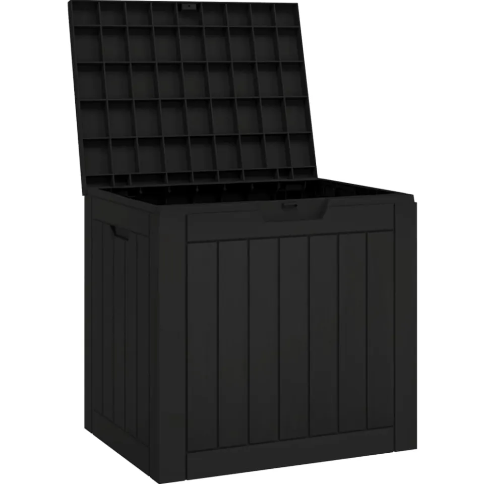 vidaXL Tuinbox 55,5x43x53 cm polypropeen zwart, foto 4