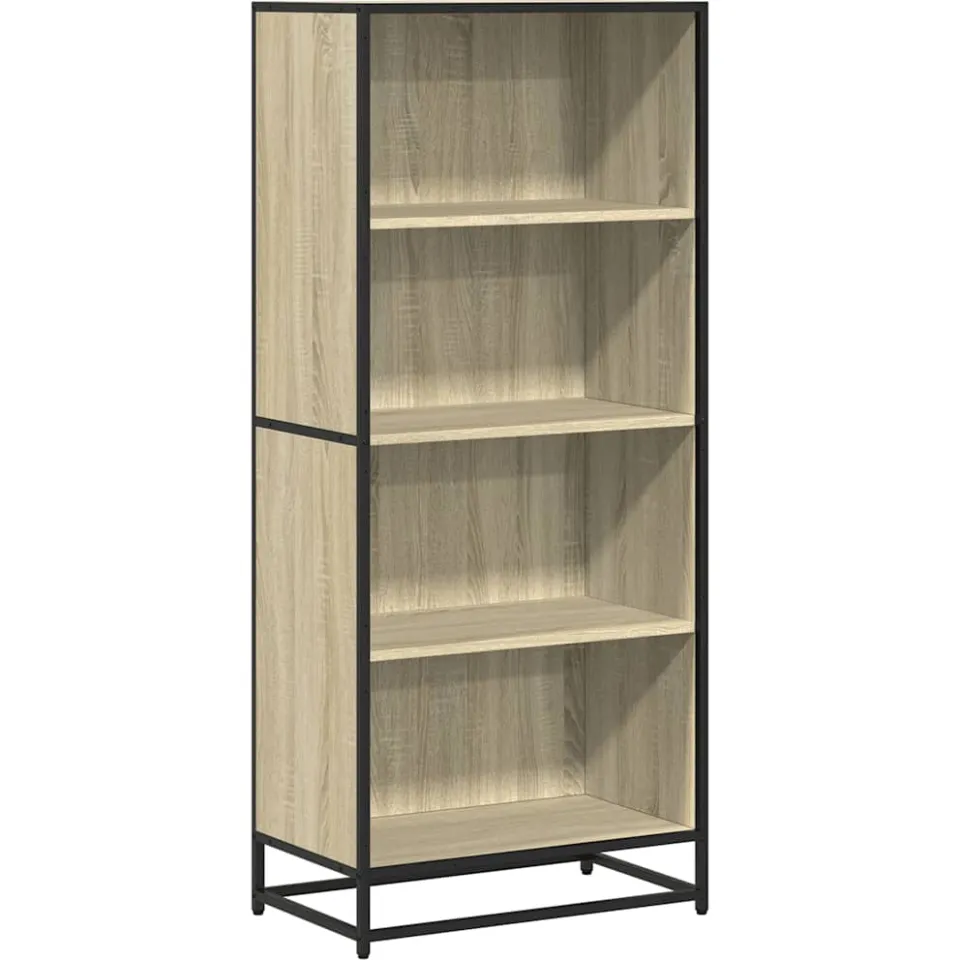 vidaXL Boekenkast 60x35x139 cm bewerkt hout sonoma eikenkleurig Bruin
