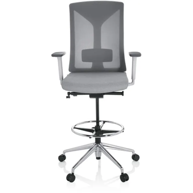 hjh office Verhoogde bureaustoel / baliestoel HALIFAX WORK Stof / Netstof grijs hjh OFFICE