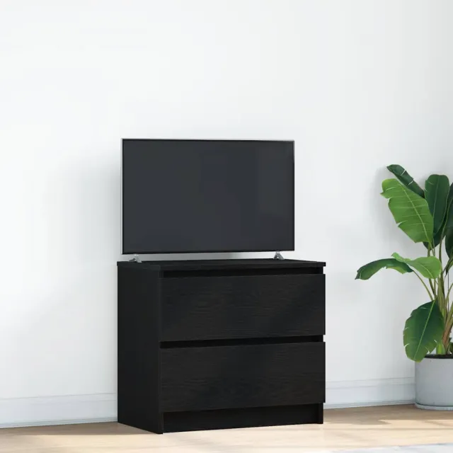 vidaXL Tv-meubel 60x35x54 cm bewerkt hout zwart, foto 2