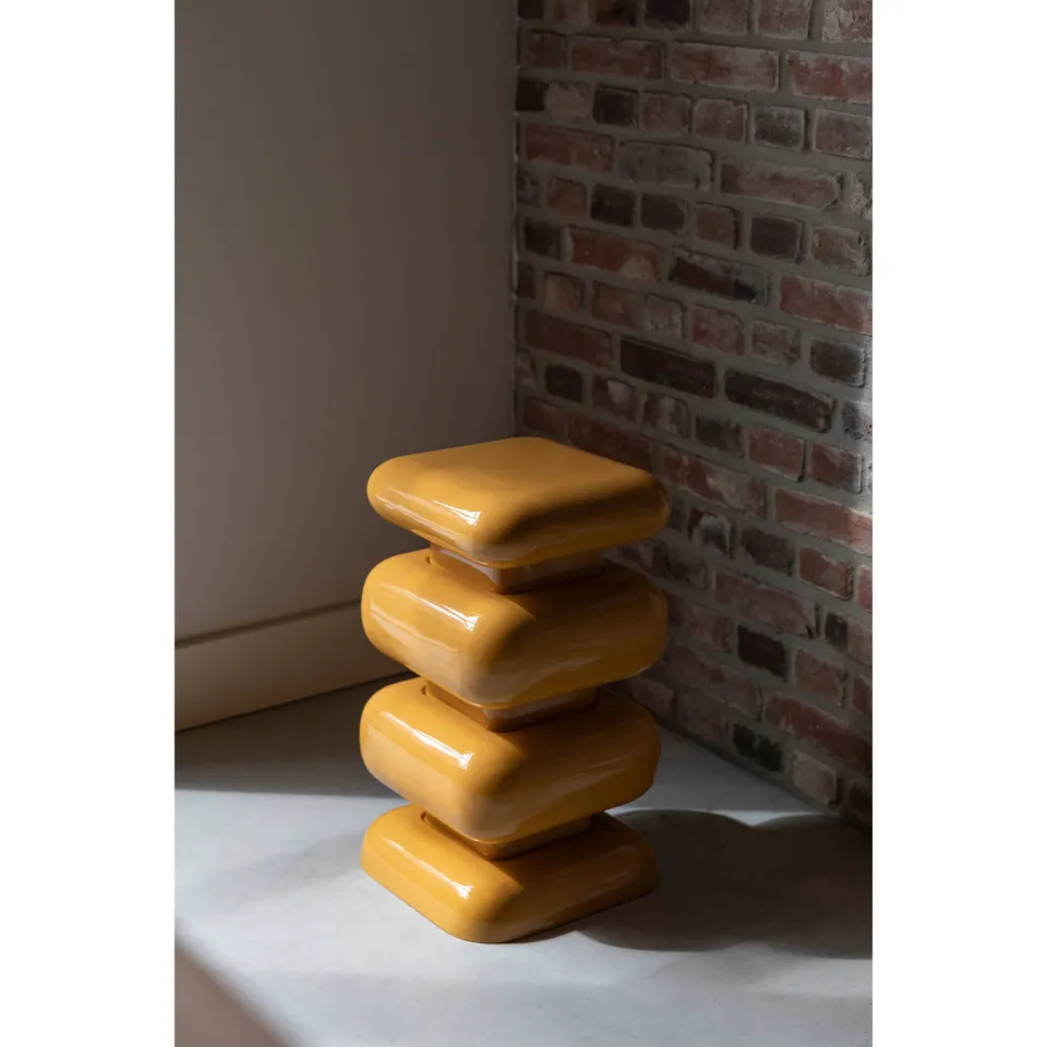 Dutchbone Stubby bijzettafel geel, foto 2
