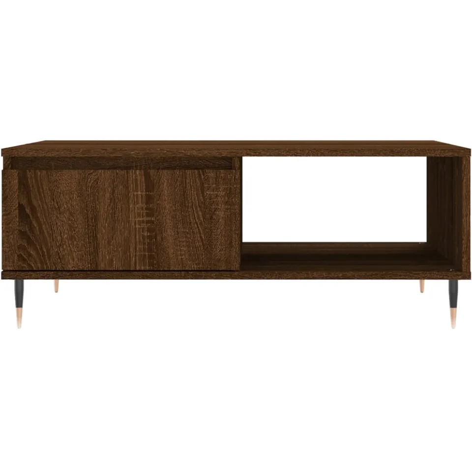 vidaXL Salontafel 90x60x35 cm bewerkt hout bruin eikenkleur
