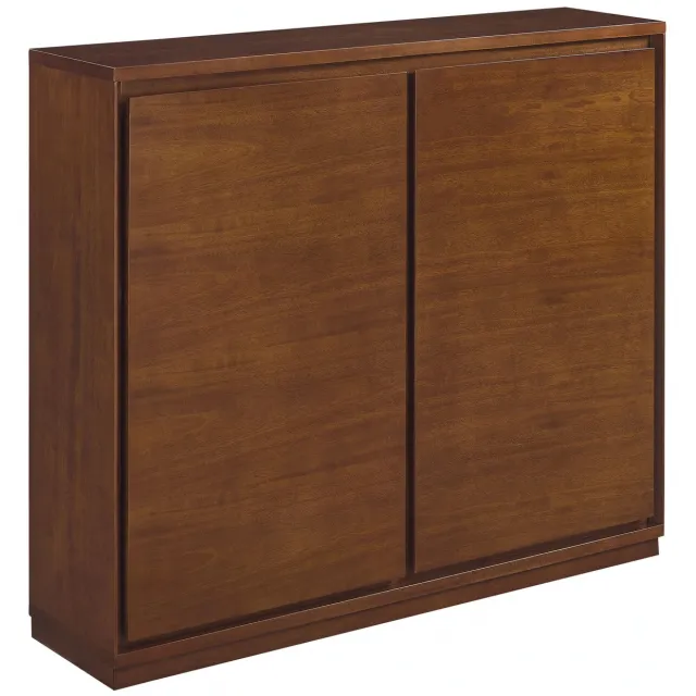 Ropilly Dressoir met twee deuren - 99 x 23,5 x 82,3 cm - stopcontactuitsparingen - MDF in walnootkleur - voor woonkamer, hal, keuken of eetkamer