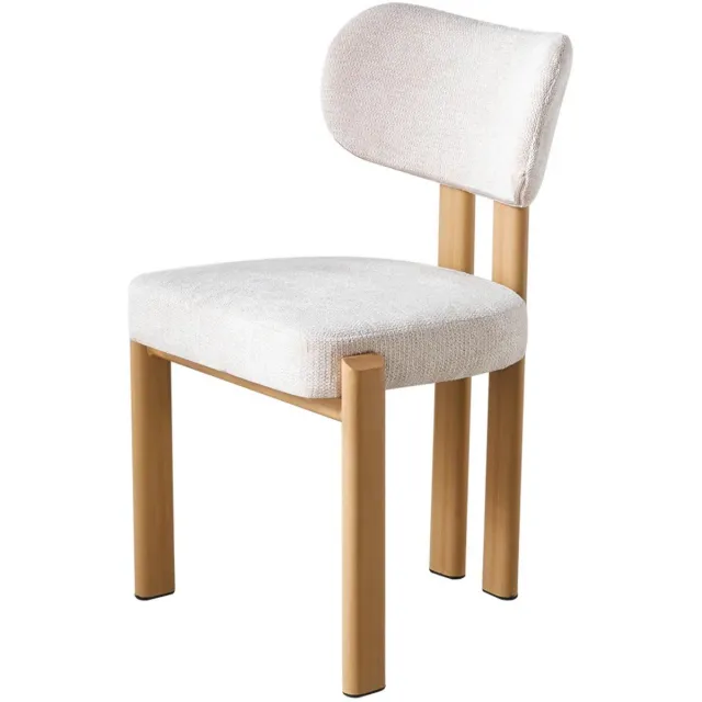 Lizzely Garden & Living Eetkamerstoel Japandi Naomi beige lichtbruine poten japanse stijl eetstoel zetel