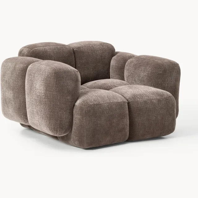 Westwing Collection Loungefauteuil Tayla Taupe
