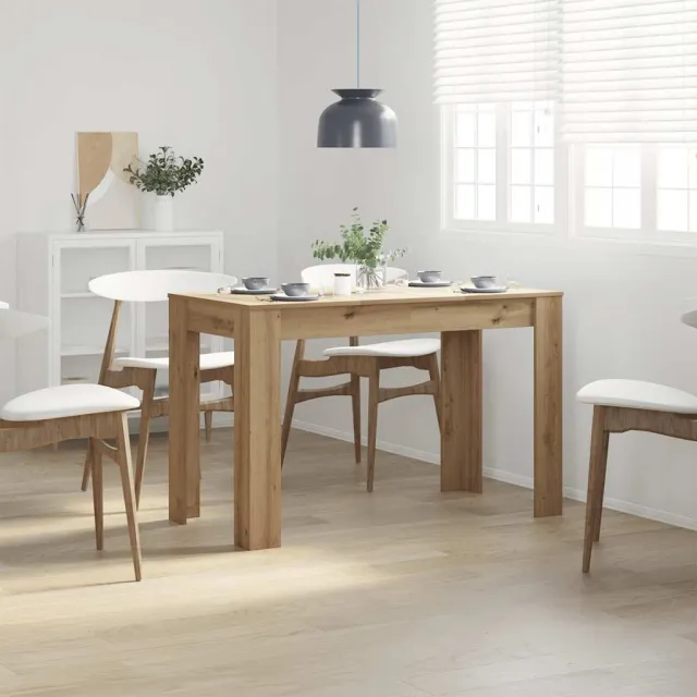 vidaXL Eettafel 120x60x76 cm bewerkt hout artisanaal eikenkleur Bruin