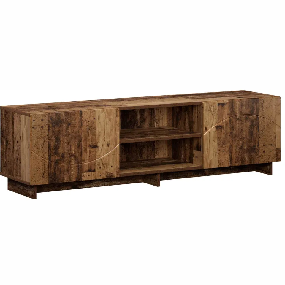 vidaXL TV-standaard 140 x 34,5 x 40 cm Oud hout Bewerkt hout bruin, foto 3