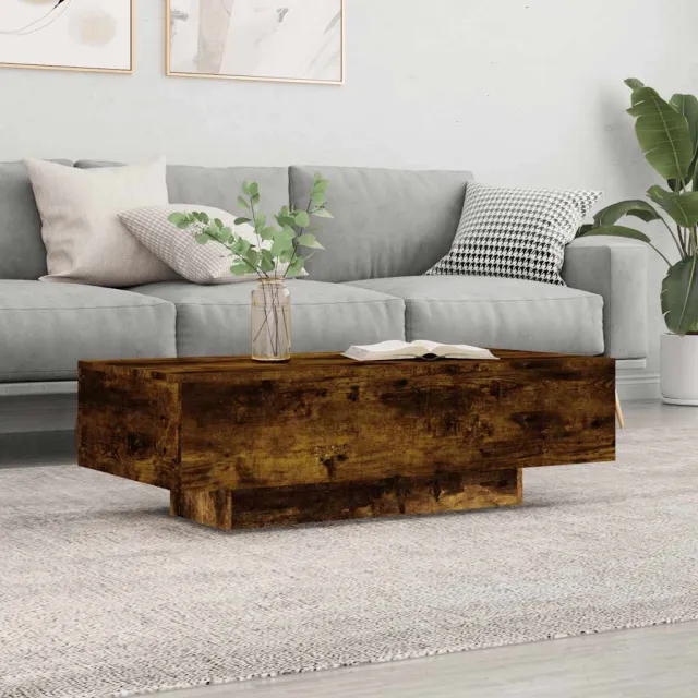 vidaXL Salontafel 100x49,5x31 cm bewerkt hout gerookt eikenkleurig, foto 2