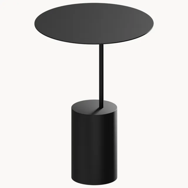 Metallbude Ronde bijzettafel Ciro Zwart