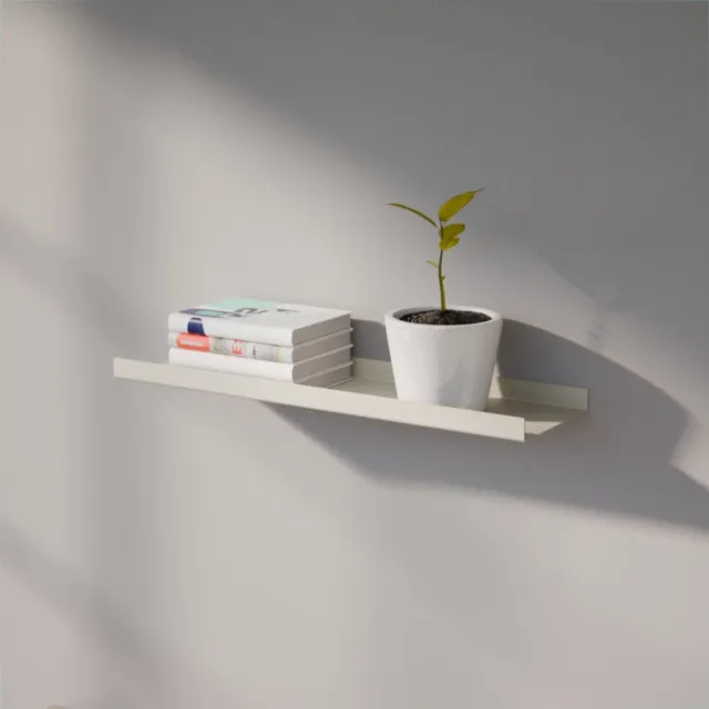 Kunst van staal Metalen Wandplank Edge Kiezelgrijs 60 cm - Kunst van Staal