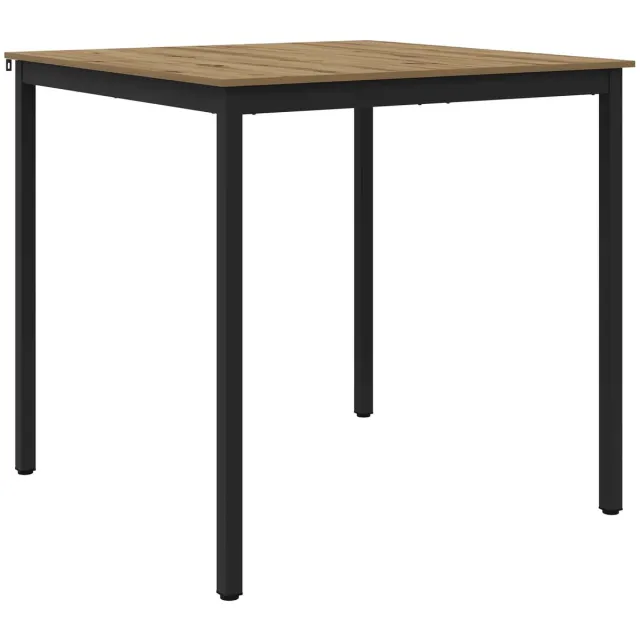 vidaXL Staande - Bartafel - Bewerkt - hout - Vierkant artisanaal eikenkleurig