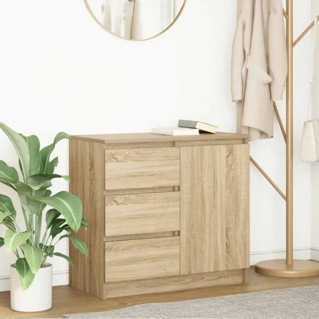 vidaXL Dressoir met lade 71x35x65 cm spaanplaat grijs Sonoma, foto 2