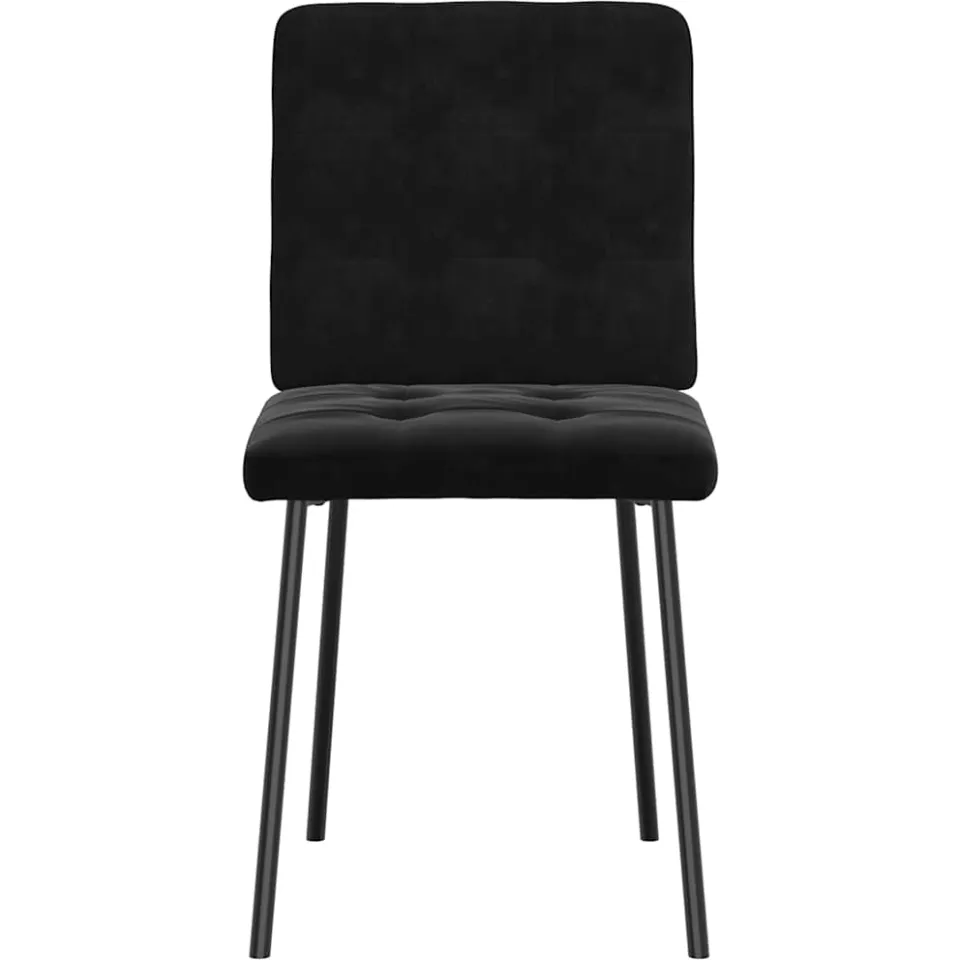 vidaXL Eetkamerstoelen 2 st fluweel zwart, foto 4