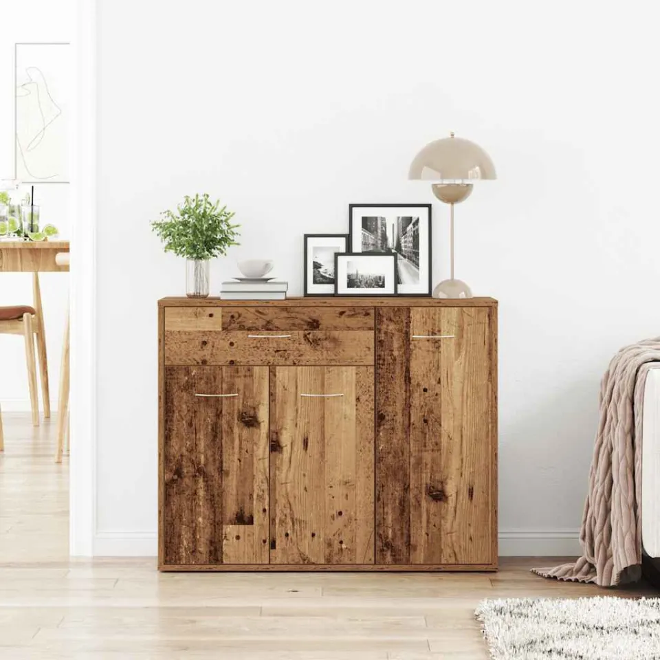 vidaXL Dressoir 88x30x70 cm spaanplaat oud hout bruin, foto 2