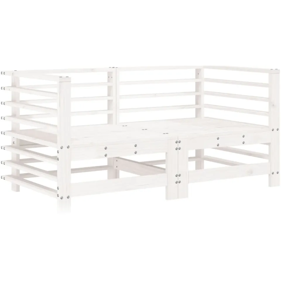 vidaXL 6-delige Loungeset massief grenenhout wit