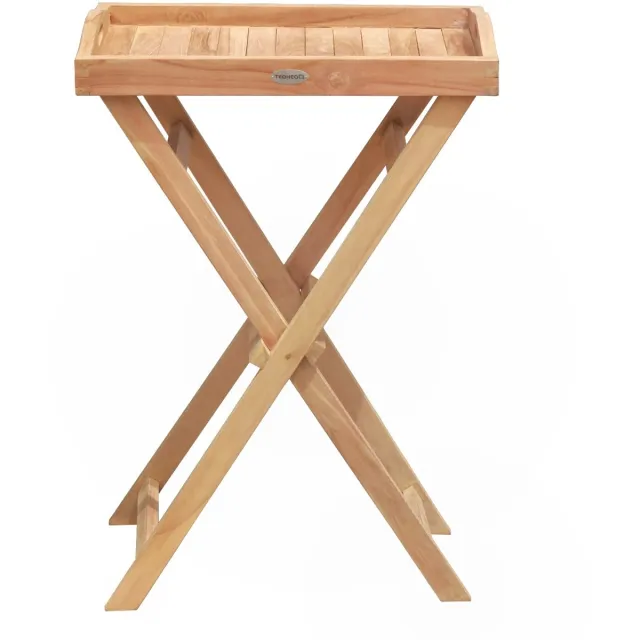 teakea Dienbladtafel teak 56 x 36 x 80 cm - inklapbaar Bruin