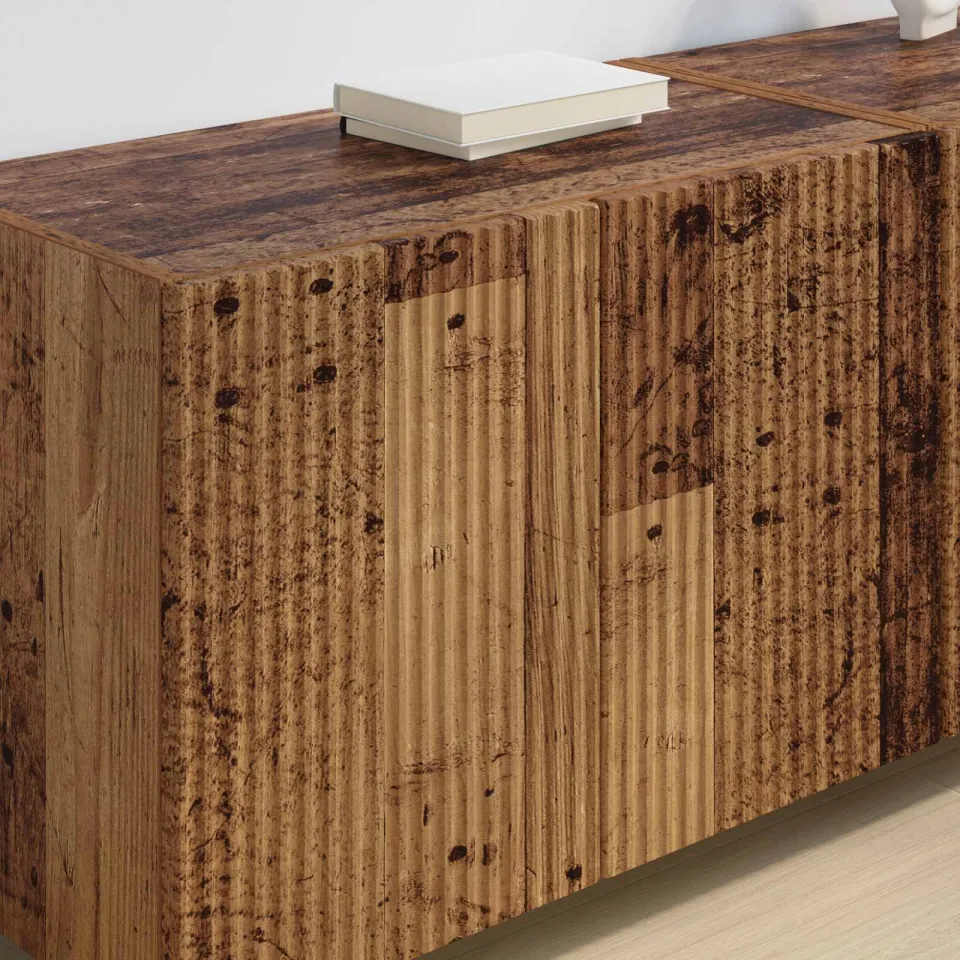 vidaXL TV-wandkast 59,5 x 31 x 40 cm Oud Hout Bewerkt hout bruin, foto 4
