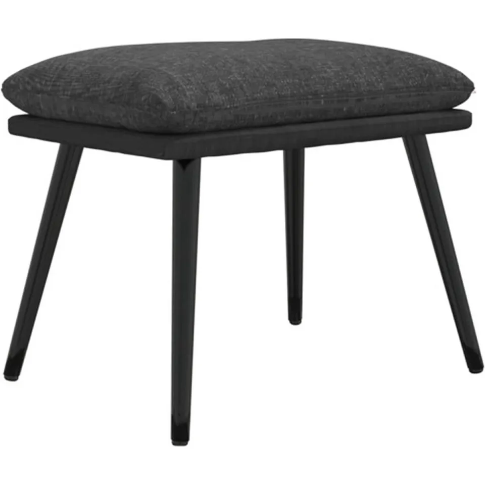 vidaXL Voetenbank 45x29,5x35 cm stof en kunstleer donkergrijs grijs, foto 3