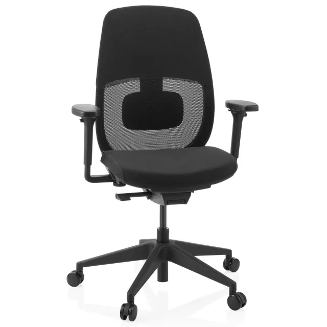 hjh office Ergonomische bureaustoel Skandis zonder hoofdsteun zwart / zwart frame hjh OFFICE