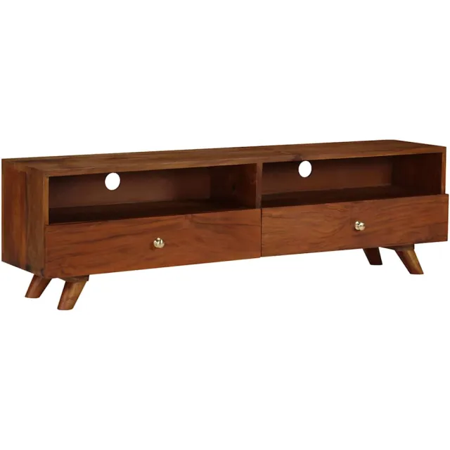 vidaXL Tv-meubel 140x30x40 cm massief gerecycled hout Bruin