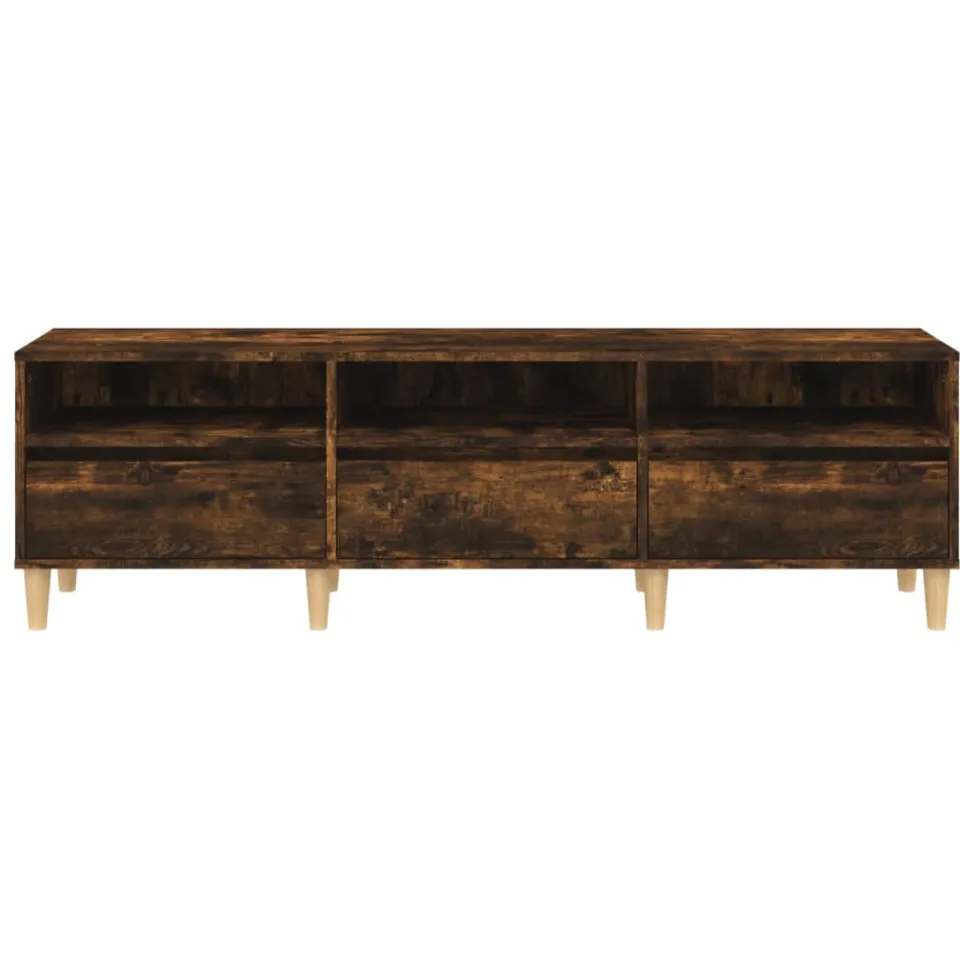 vidaXL Tv-meubel 150x30x44,5 cm bewerkt hout gerookt eikenkleurig, foto 3