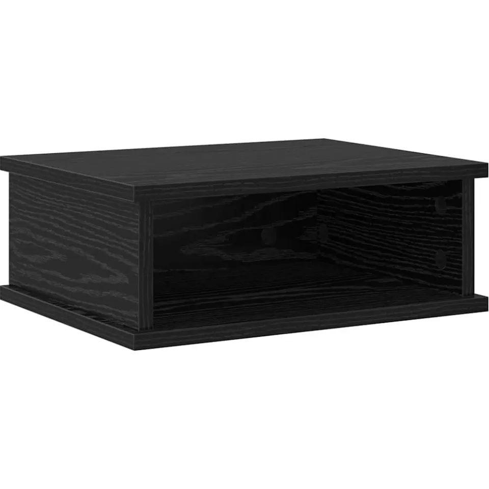 vidaXL Nachtkastje Zwart Eiken 40 x 31 x 15 cm Bewerkt hout, foto 3