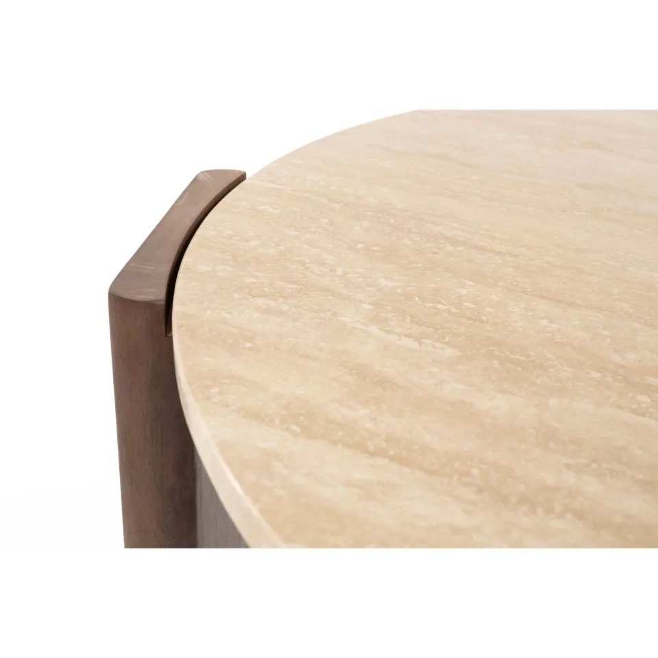 Dutchbone Valcour Salontafel Rond Bruin, foto 5