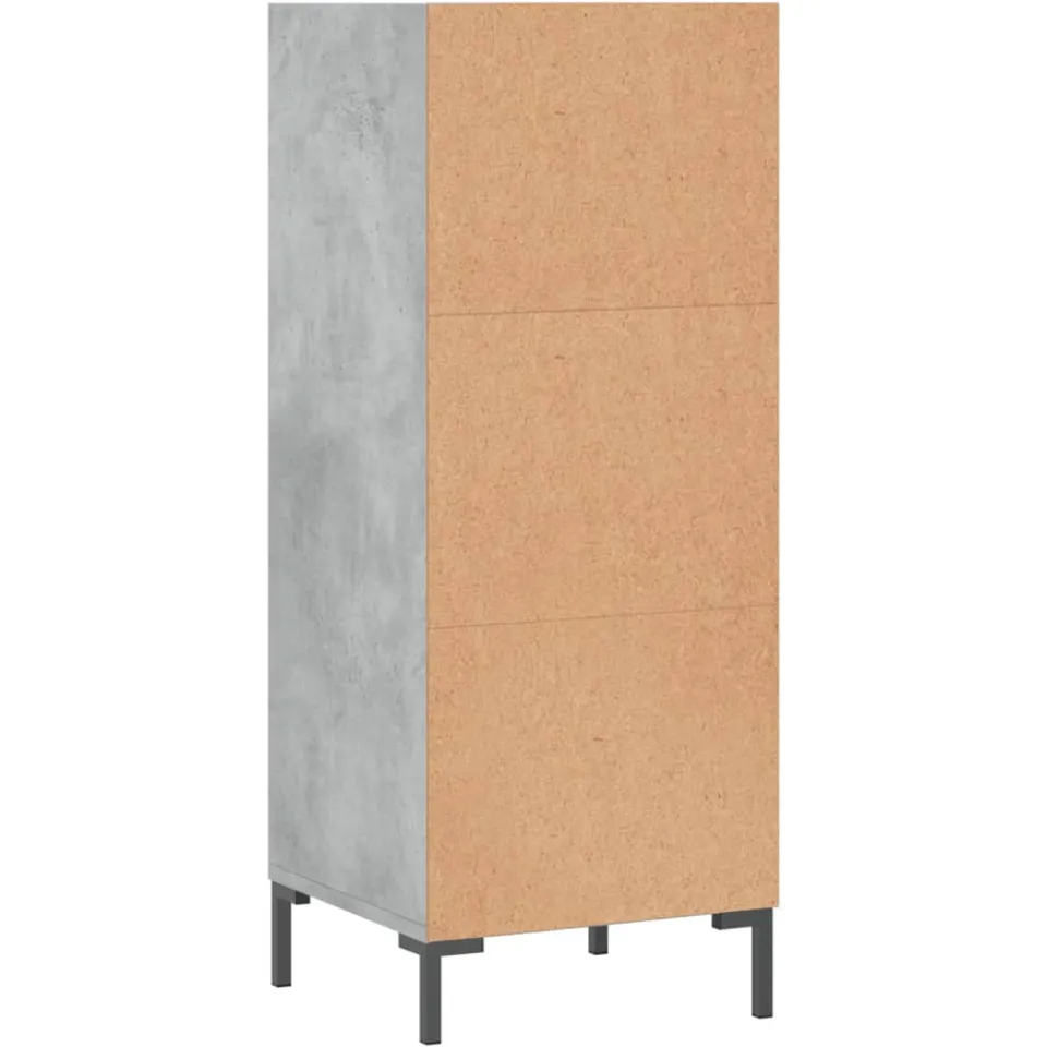 vidaXL Dressoir 34,5x32,5x90 cm bewerkt hout betongrijs grijs, foto 4