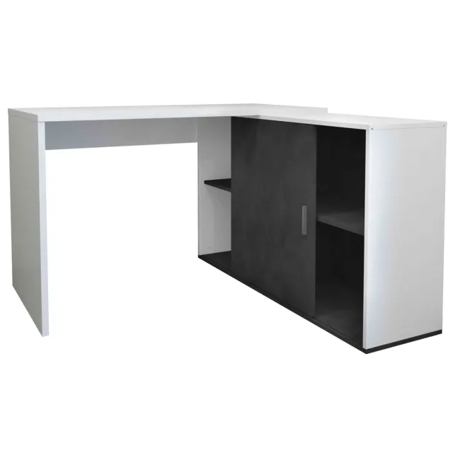 Bureau Rafaël Wit-Antraciet Grijs | Wit