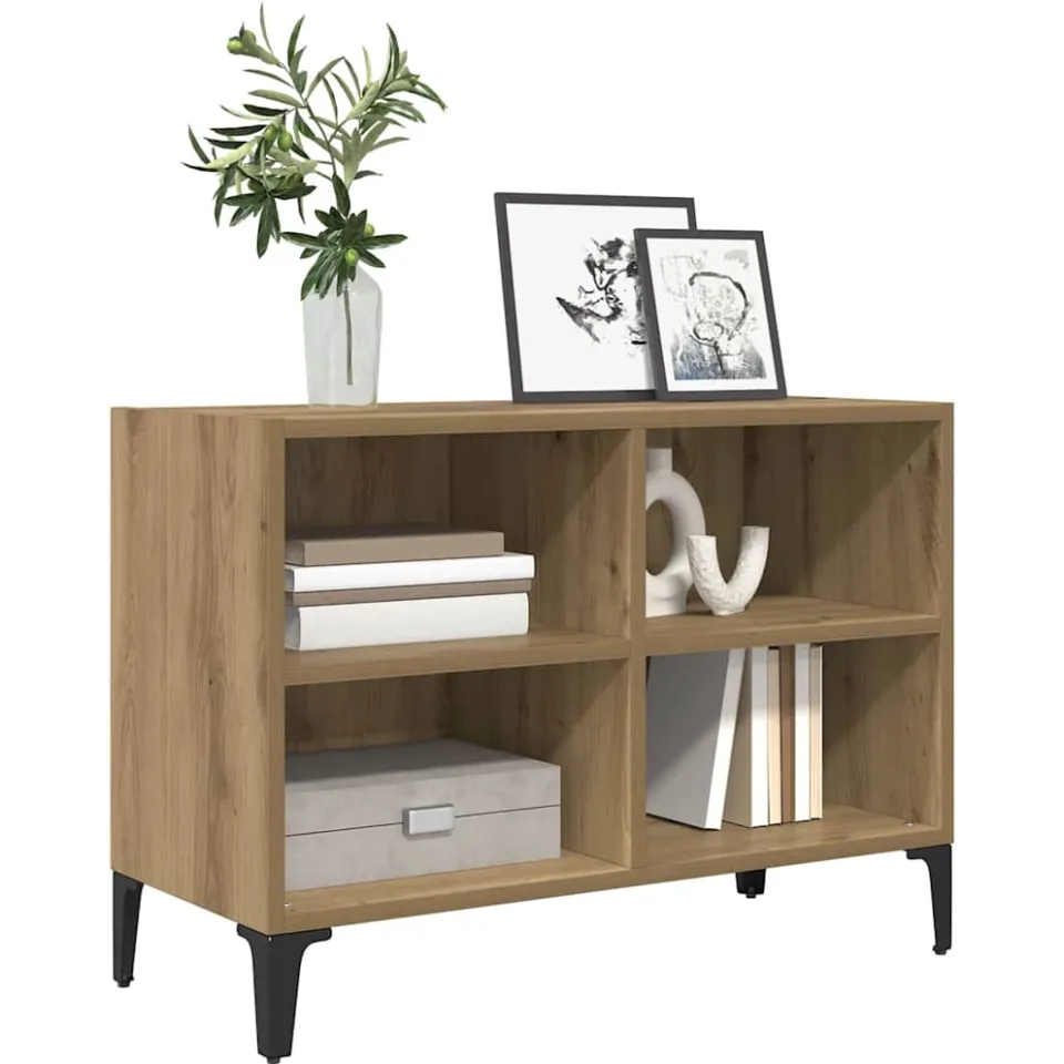vidaXL Tv-meubelset Bruin Geconstrueerd hout