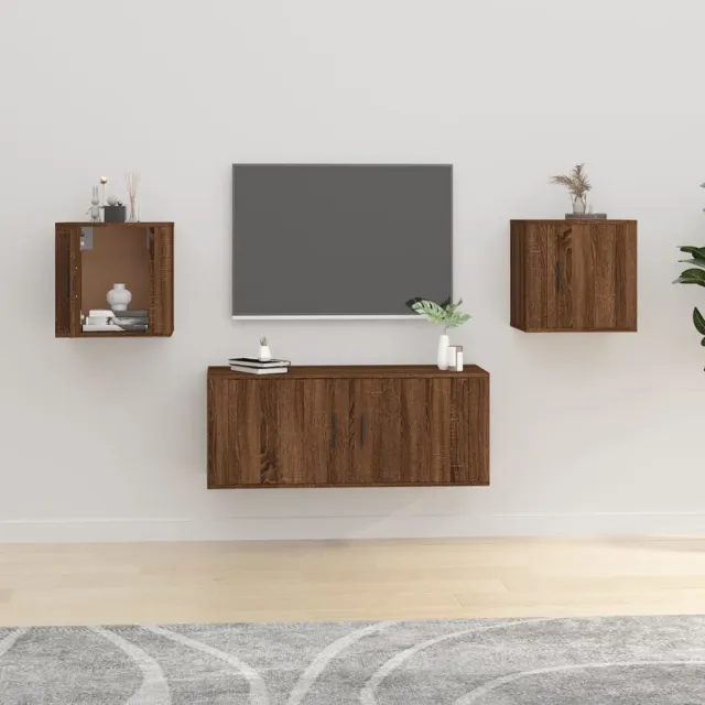 vidaXL Tv-wandmeubels 2 st 40x34,5x40 cm bruin eikenkleur, foto 2