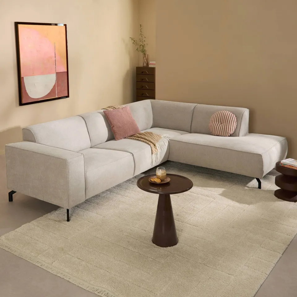 NOUS Living hoekbank rechts Brent - beige, foto 4