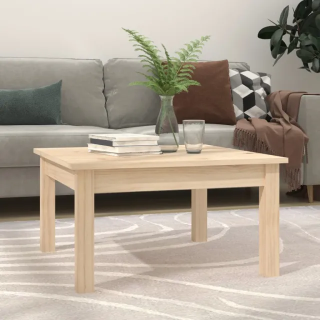 vidaXL Salontafel 55x55x30 cm massief grenenhout bruin, foto 2