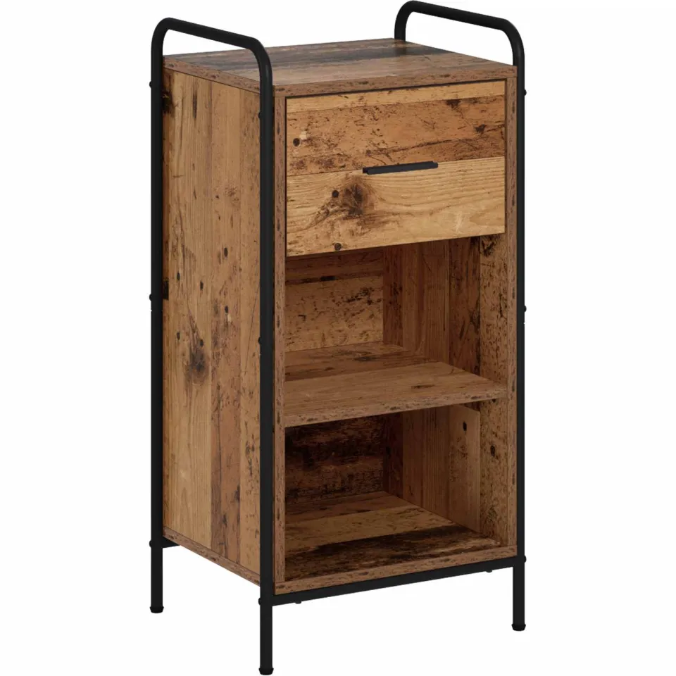 vidaXL Dressoir Oud hout 97 x 33 x 81 cm Bewerkt hout bruin, foto 3