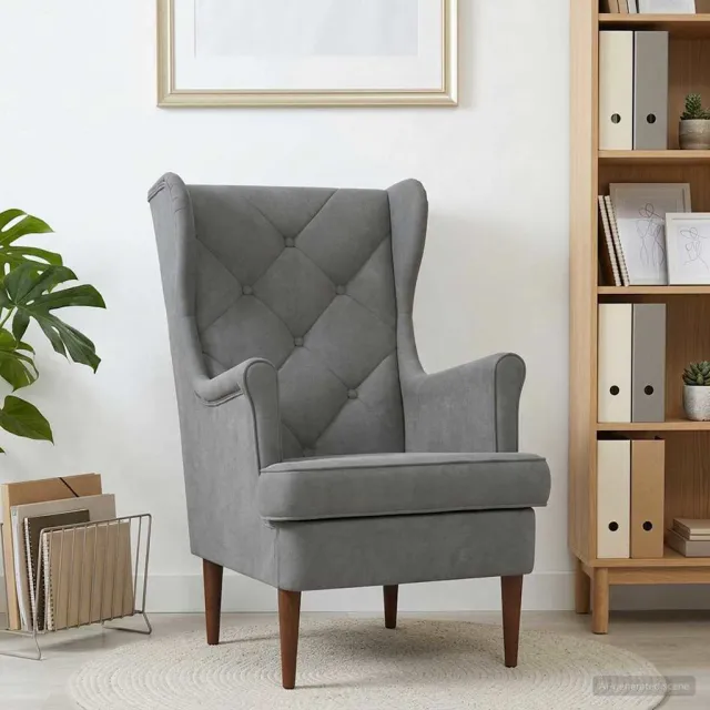 vidaXL Fauteuil Donkergrijs Fluweel