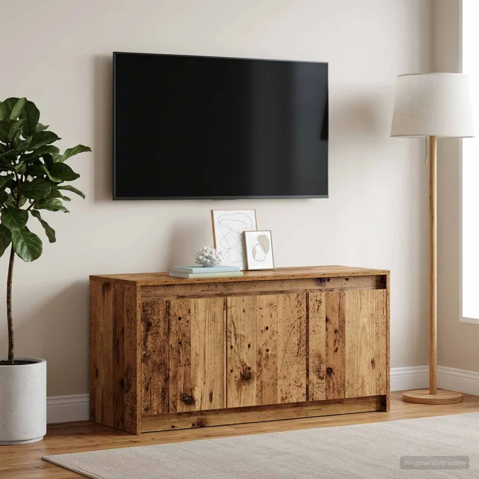 vidaXL TV-kast 100 x 34 x 50 cm Oud hout bruin, foto 4