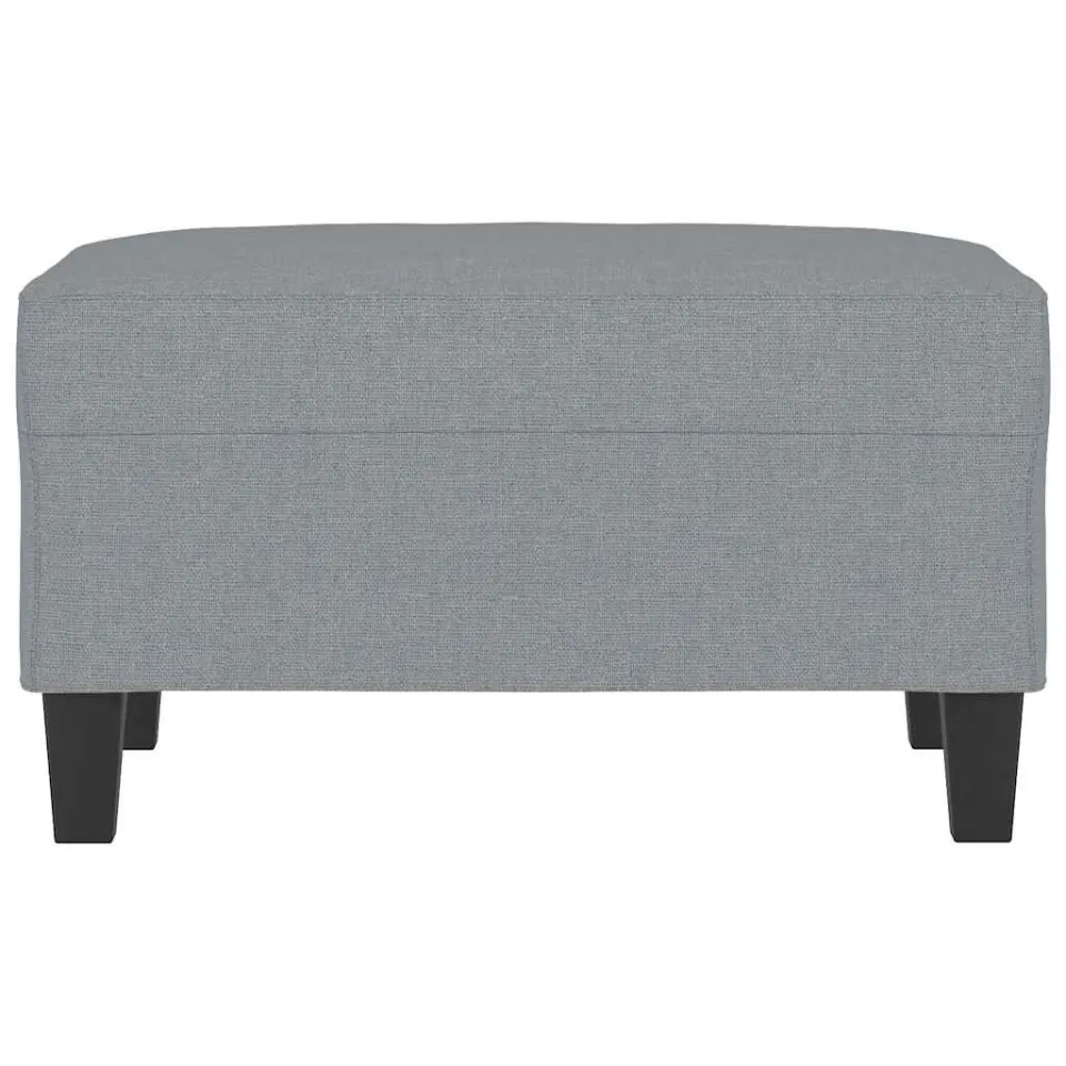 vidaXL Voetenbank 70x55x41 cm stof lichtgrijs grijs