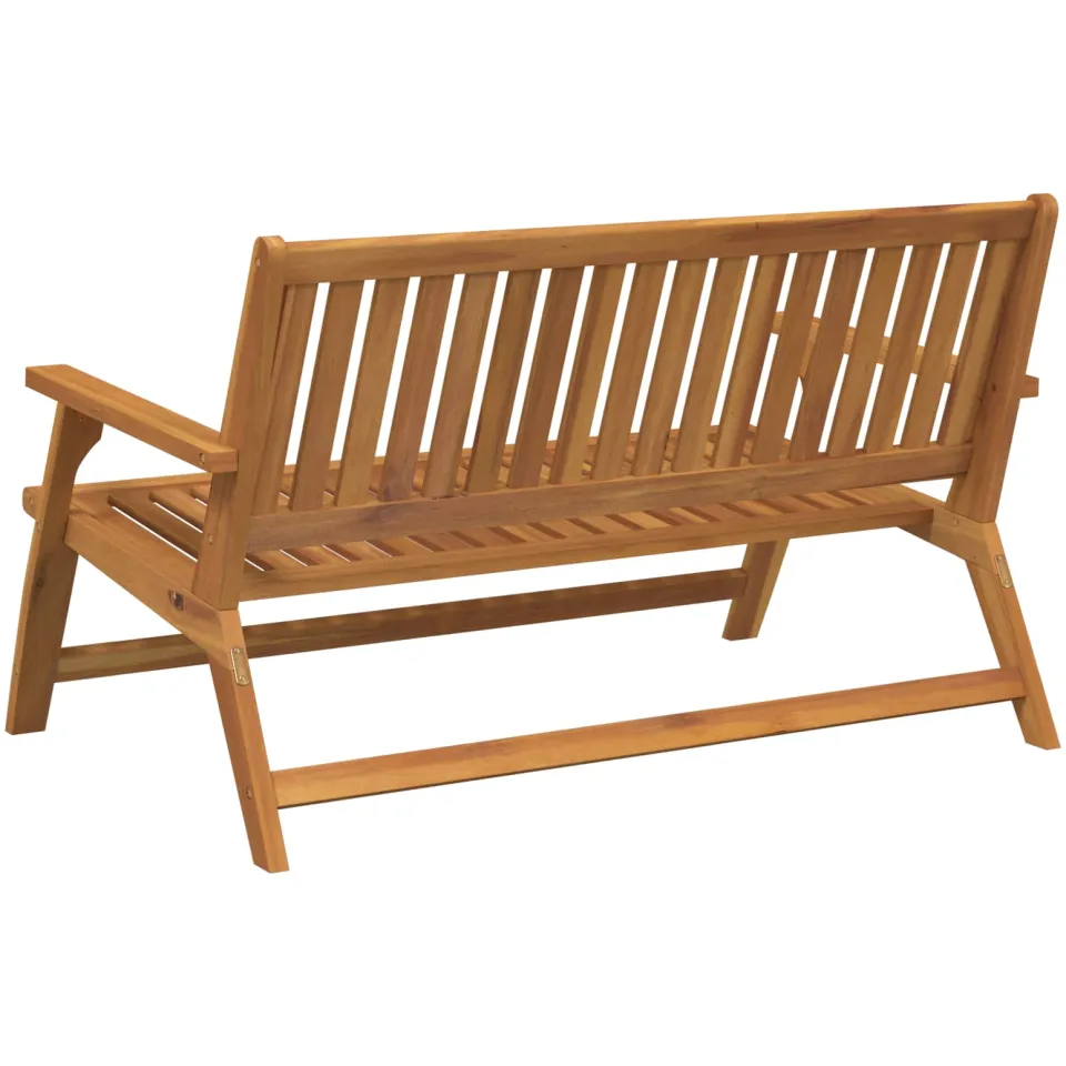 vidaXL Tuin Relaxbank Bruin 122 x 78 x 73 cm Massief Acaciahout, foto 4