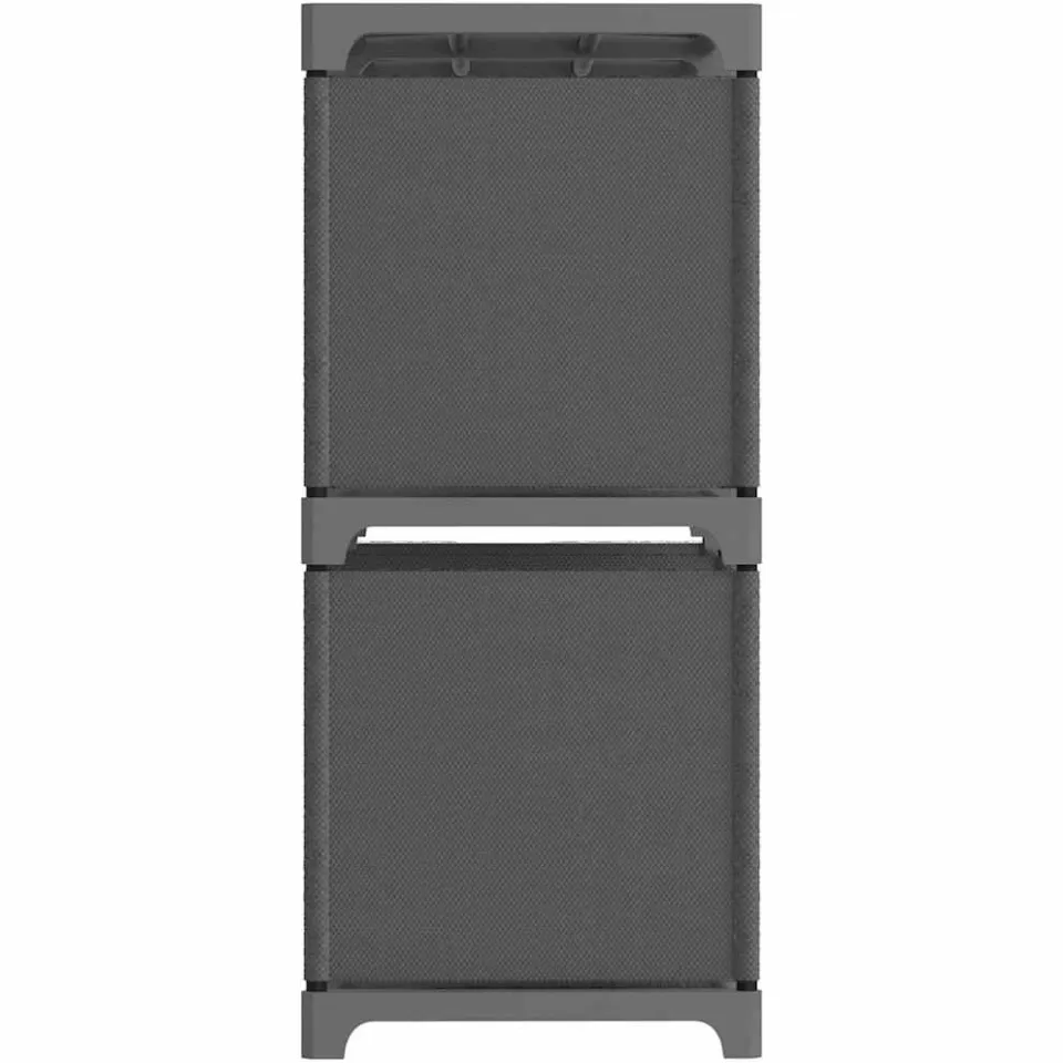 vidaXL Kast met 5 vakken 103x30x72,5 cm stof grijs, foto 2