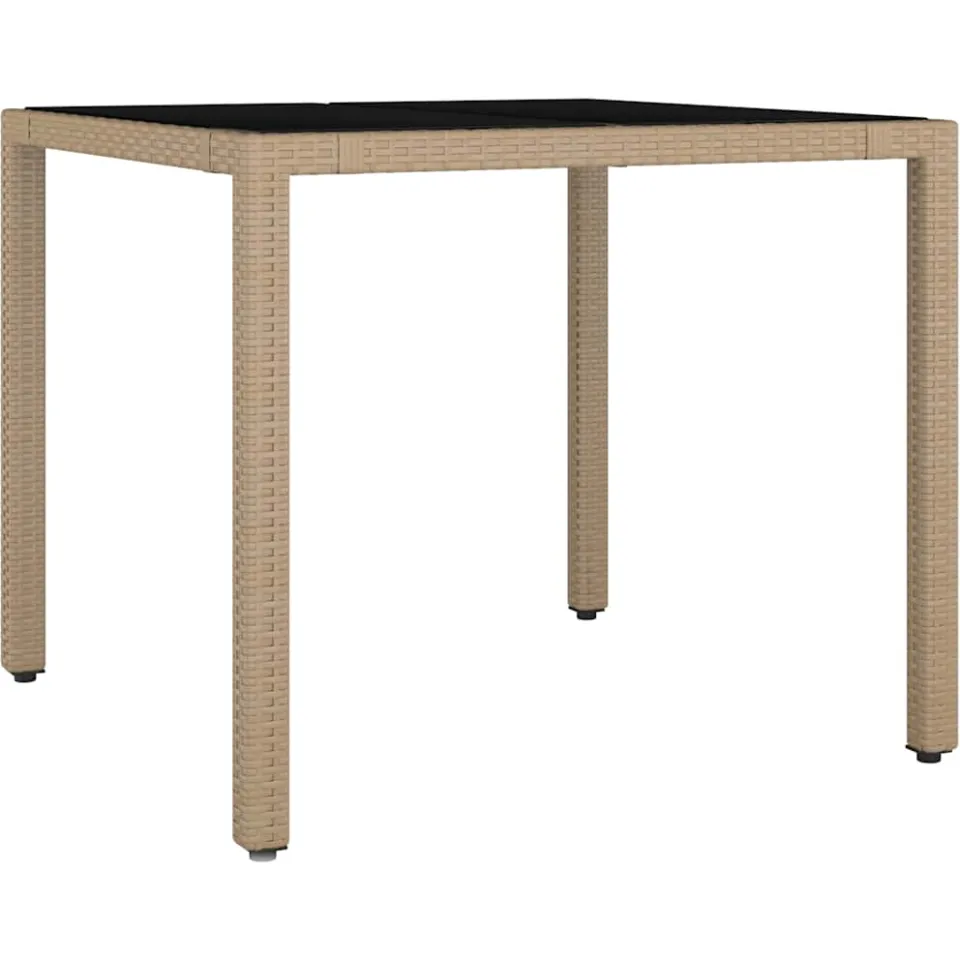vidaXL 3-delige Bistroset met kussens poly rattan beige, foto 3