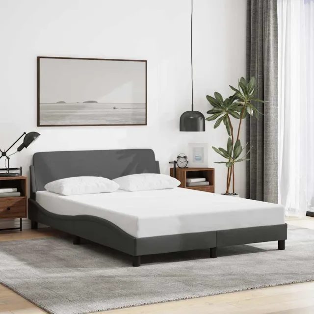 vidaXL Bedframe "Dover" 120x200 cm stof donkergrijs