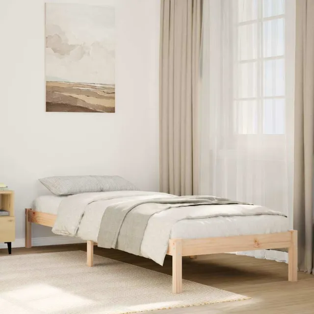 vidaXL Bedframe extra lang zonder matras massief grenenhout 80x210 cm Bruin