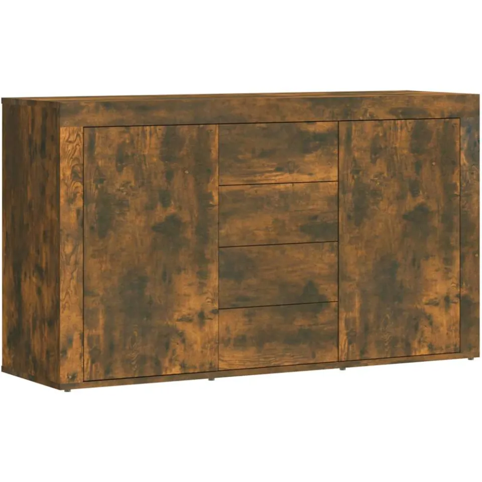 vidaXL Dressoir 120x36x69 cm bewerkt hout gerookt eikenkleurig Bruin