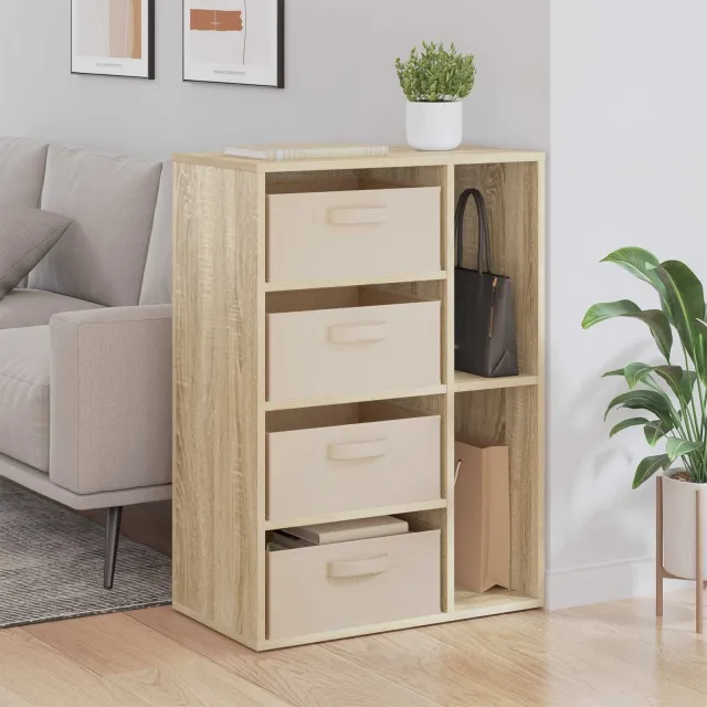 vidaXL Dressoir Sonoma Eiken 60 x 33,5 x 84 cm