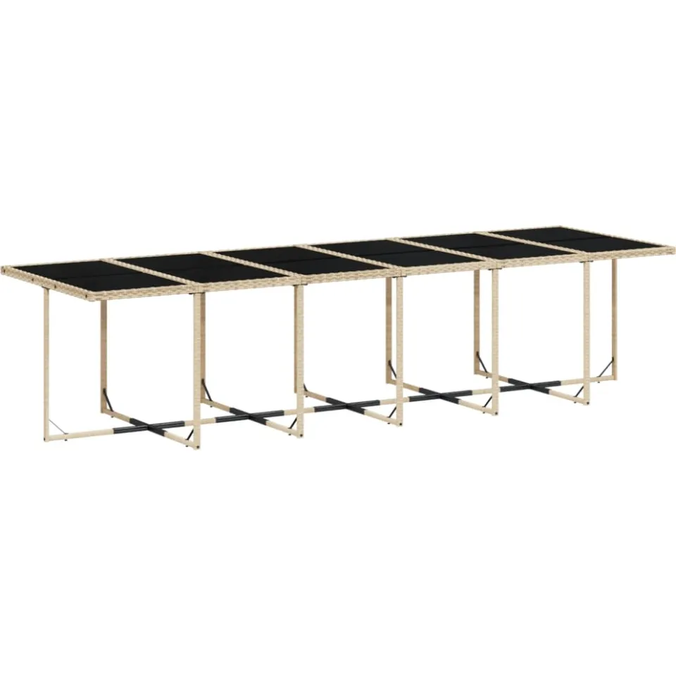 vidaXL 17-delige Tuinset met kussens poly rattan gemengd beige, foto 3