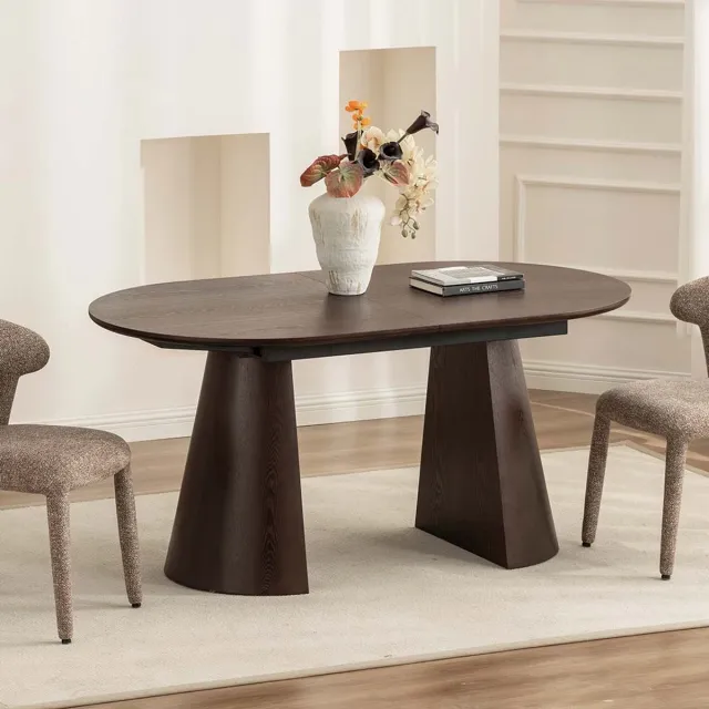 Milton & Oldbrook Verlengbare Eettafel 160-200 cm Furnas Walnootfineer Bruin